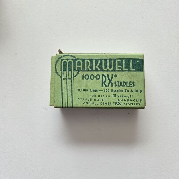 Vtg Markwell 1000 RX Staples USA Office Decor Staples Inside Art Deco Design - Picture 5 of 8